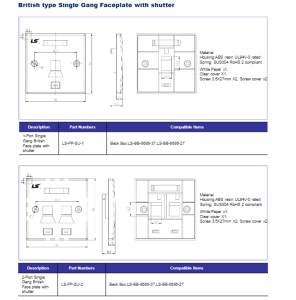 LS FACE PLATE BRITISH 2 PORT